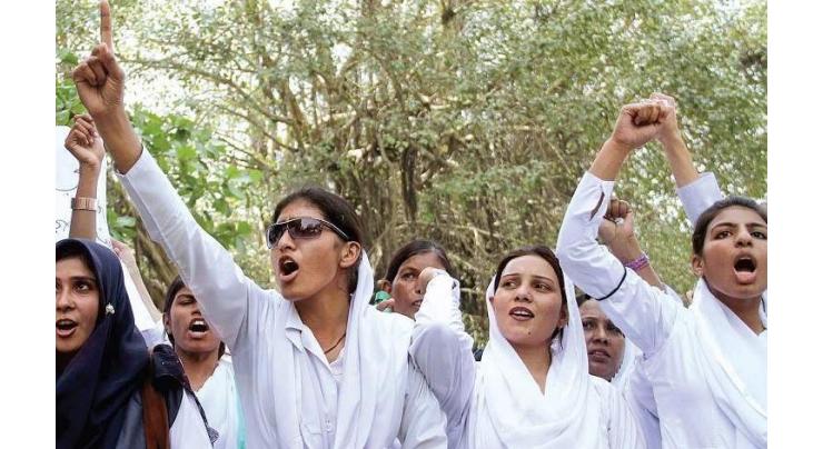 Doctors, paramedics, nurses stage protest at AMC; masses' seek strict action
