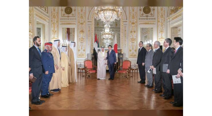 Japanese PM receives Hazza bin Zayed