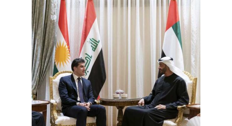 Mohamed bin Zayed, President of Kurdistan Region- Iraq deliberating regional developments