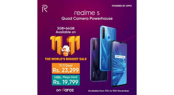Realme offering amazing discount on best-selling budget hero realme 5 at Daraz 11.11 sale