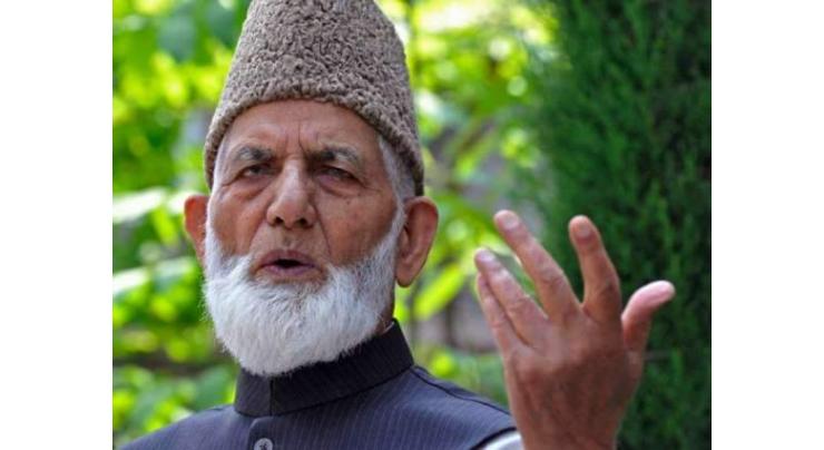 Chairman of All Parties Hurriyat Conference, Syed Ali Gilani thanks PM Imran Khan,people of Pakistan for their support to Kashmir cause
