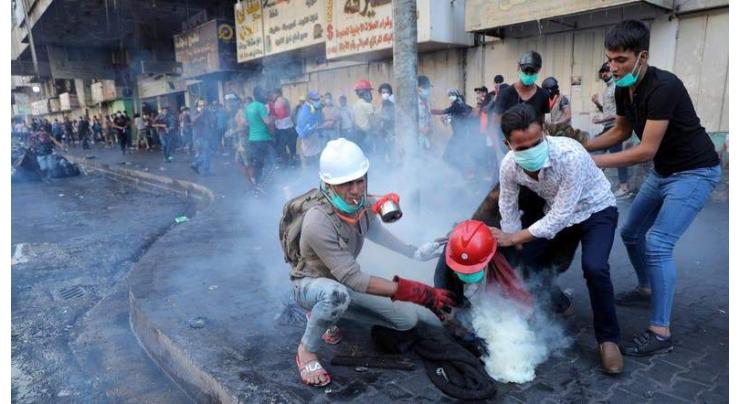 Tear gas grenades kill 3 protesters in Baghdad: medics
