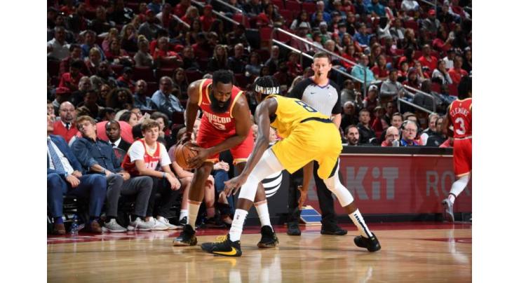 Harden powers shorthanded Rockets past Pacers

