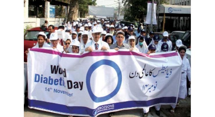 Public awareness walk, seminar on World Diabetes Day
