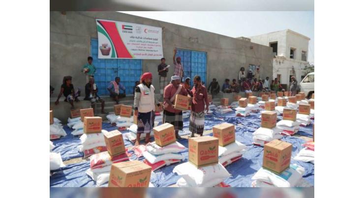 UAE sends food aid convoy to residents of Brom Mayfa District, Yemen