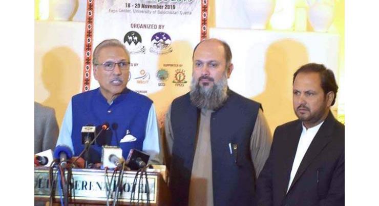 Pakistan in general, Balochistan in  particular moving on path to progress: Dr Arif Alvi 
