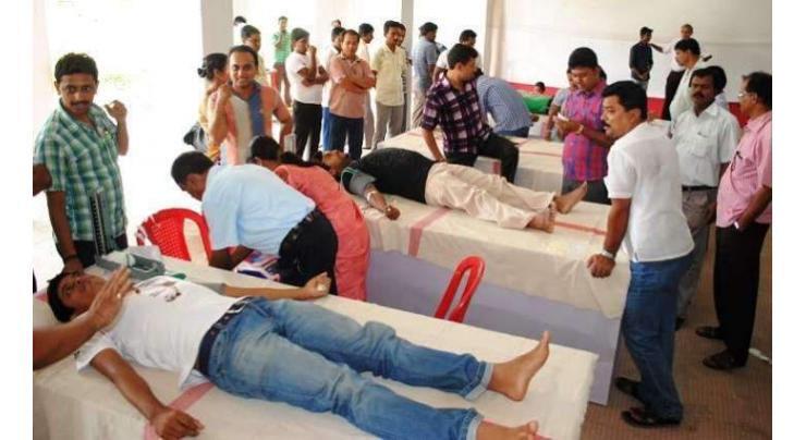 Blood Donation Camp established in Sukkur
