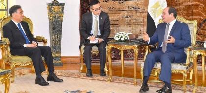 رئیس المجلس الاستشاري الصیني یلتقي مع الرئیس المصري عبدالفتاح السیسي