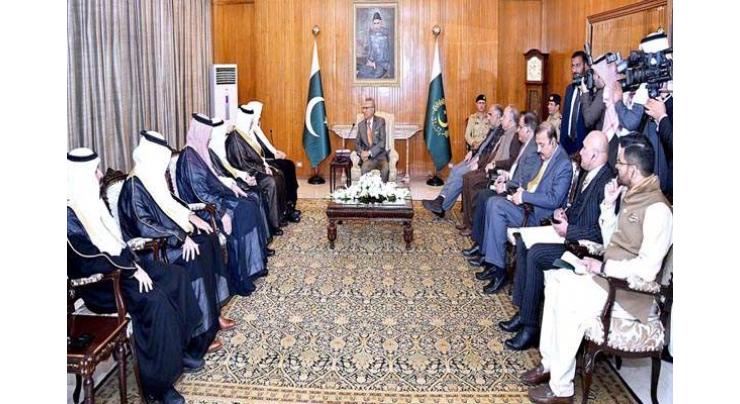 Pakistan values its relations with brotherly Kingdom of Saudi Arabia: President
