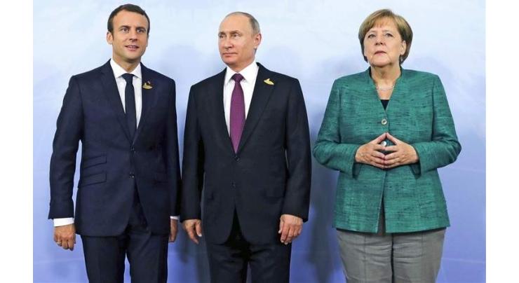 Normandy Four Leaders' Meeting Starts in Elysee Palace in Paris