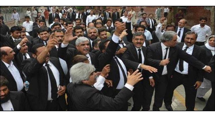 Lawyers continue protest in Haripur against amendment in CPC
