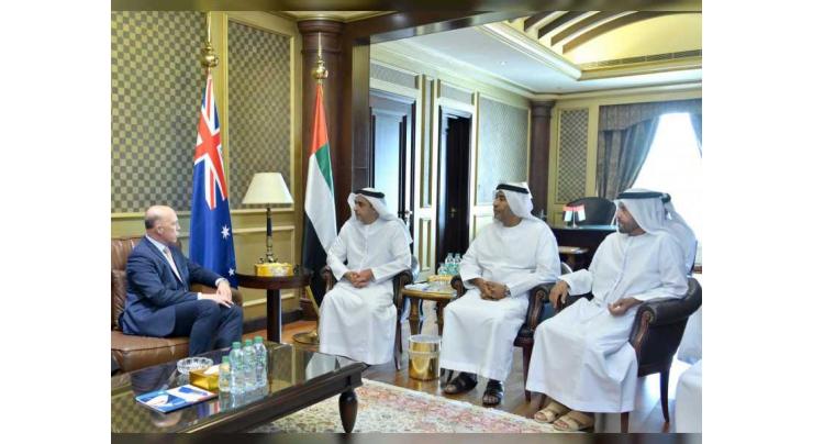 Saif bin Zayed receives Australian Minister for Home Affairs