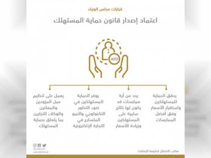 مجلس الوزراء برئاسة محمد بن راشد يعتمد إصدار قانون لحماية المستهلك 