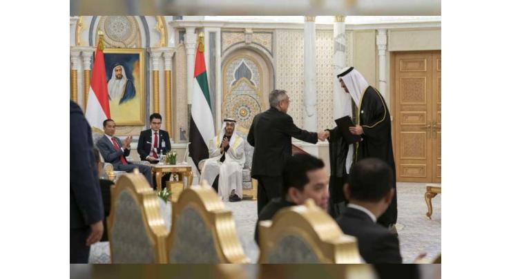 Mohamed bin Zayed, Indonesian President witness exchange of MoUs, agreements