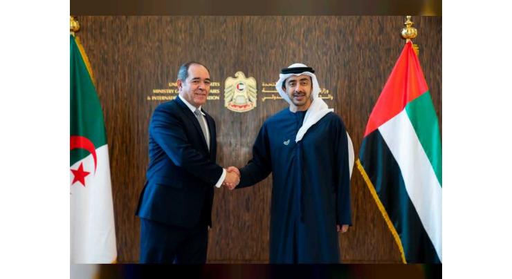 Abdullah bin Zayed receives Algerian Minister of Foreign Affairs