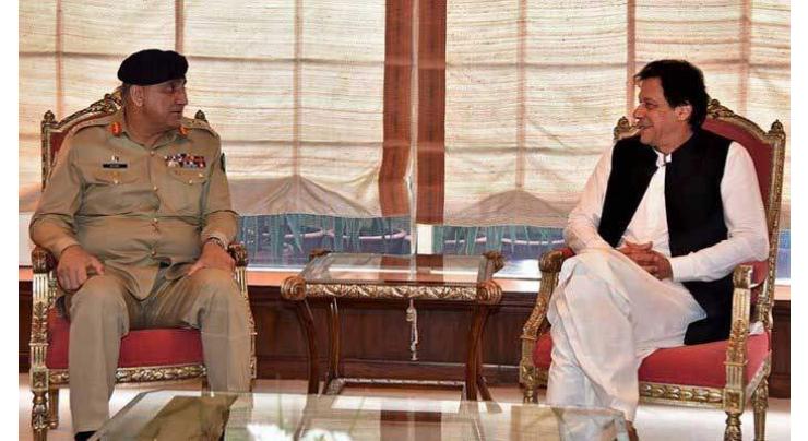 COAS General Bajwa calls on PM Khan, discusses national security