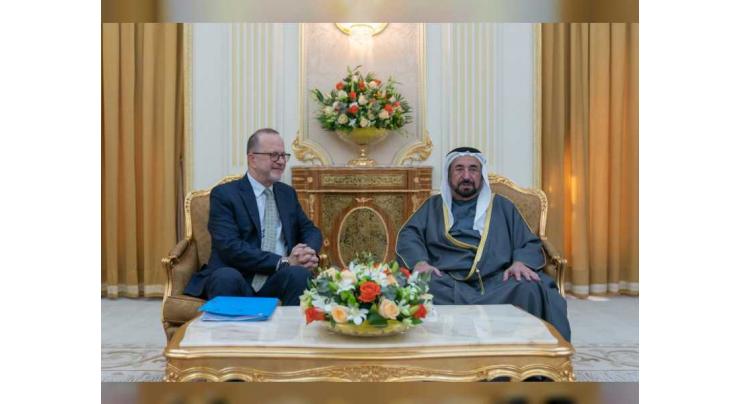 Sharjah Ruler receives UNICEF Regional Director