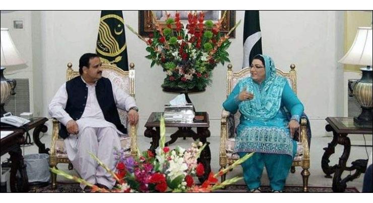 Chief Minister Buzdar discusses political situation with Firdous Ashiq Awan
