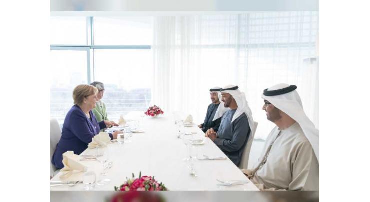Mohamed bin Zayed and Merkel review bilateral ties, regional development