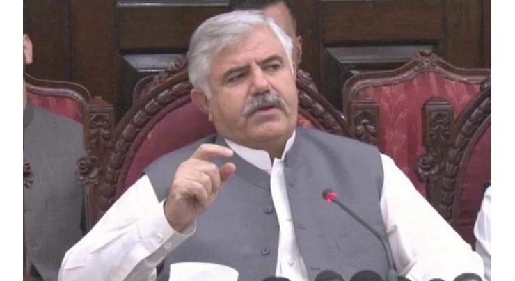 Inspector General of Police Sanaullah Abbasi calls on Chief Minister Khyber Pakthunkwa Mahmood Khan