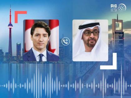 محمد بن زايد يتلقى اتصالا هاتفيا من رئيس وزراء كندا
