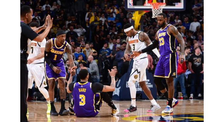 Red-hot Lakers beat Nuggets in overtime, Pacers snap losing streak
