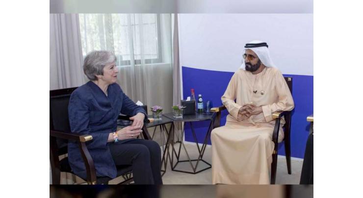 Mohammed bin Rashid receives former British Prime Minister