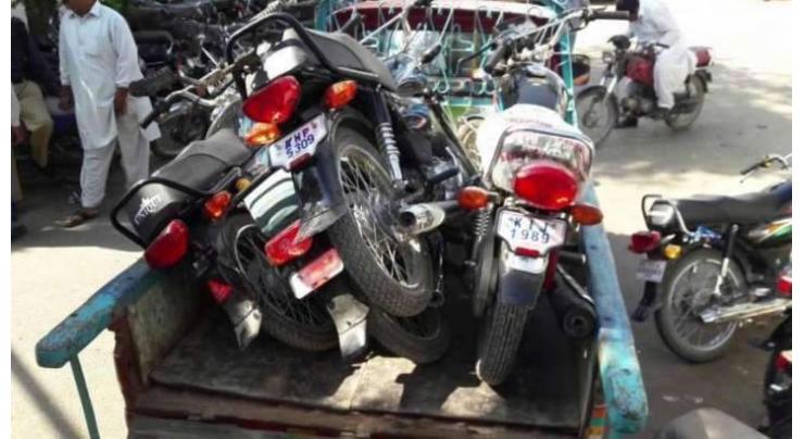 Three vehicle lifters arrested, 16 motorcycles recovered in Faisalabad
