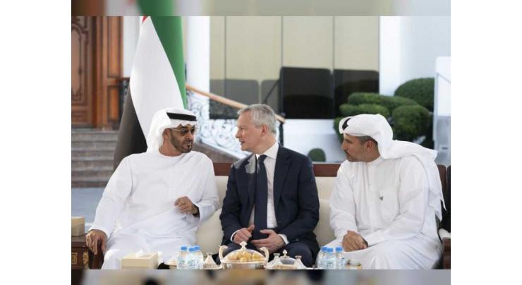 Mohamed bin Zayed receives French Minister of Finance