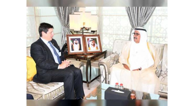 Hamdan bin Rashid receives British Ambassador