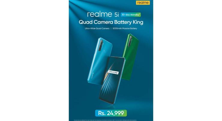 #QuadCameraBatteryKing realme 5i is available on sale now at Rs. 24,999