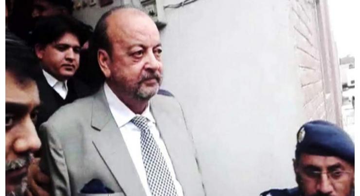 Speaker Sindh Assembly Agha Siraj Durrani arrives at the residence of late Naimatullah