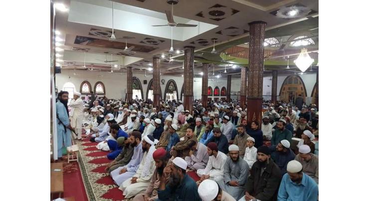 Mosques witness rush of people during Friday prayer across Pakistan