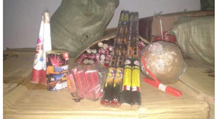 Swabi Police seized huge quantity of firecrackers, toys guns
