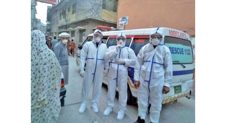 RESCUE-1122 shifts 1348 corona patients to hospitals, quarantine centers: Director General
