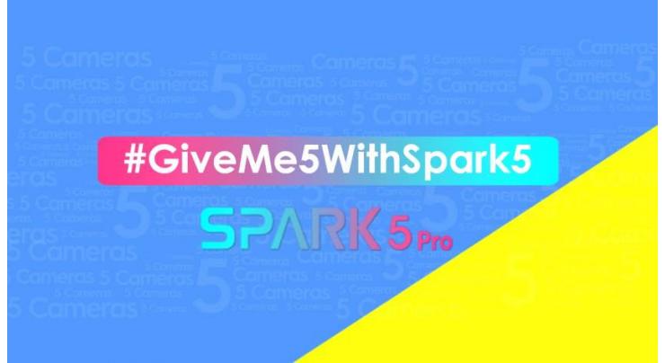 TECNO’s new TikTok Challenge #GiveMe5WithSpark5celebrities are revealed!