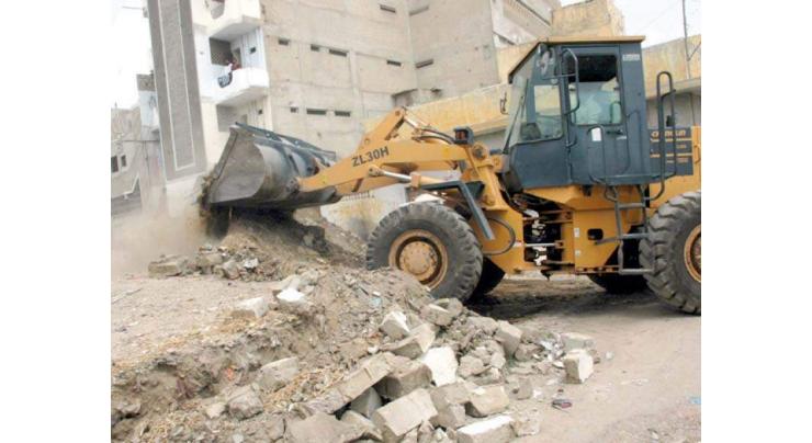 Anti-encroachment operation in vegetable market, six held
