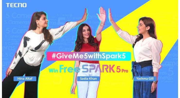 Rollick on #GiveMe5WithSpark5 Jingles on TikTok to Win TECNO Spark 5 Pro