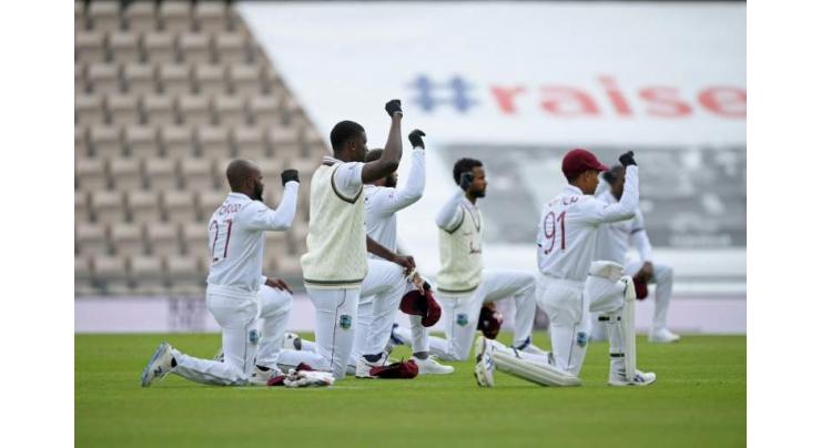 England, West Indies take a knee as international cricket resumes
