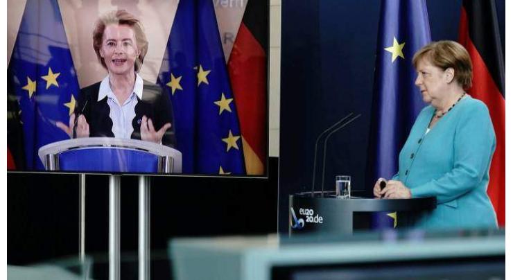 Merkel urges swift agreement on EU virus package
