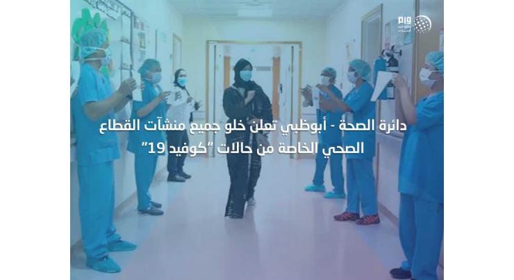 Department of Health-Abu Dhabi declares all private healthcare facilities in the emirate ‘Covid-19 free’