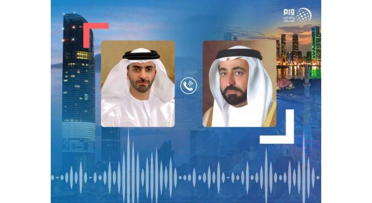 Sharjah Ruler receives condolences from Saif bin Zayed