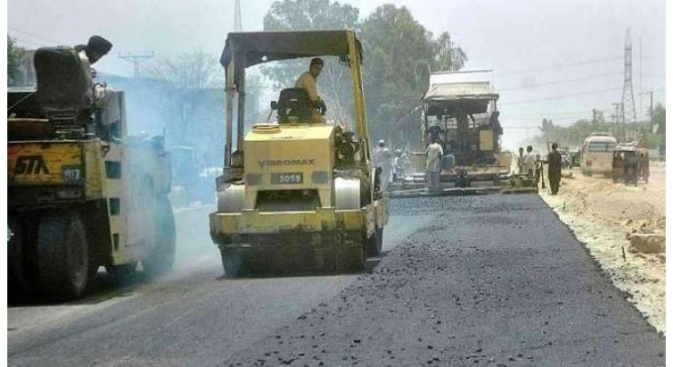 Road construction starts at Jaranwala
