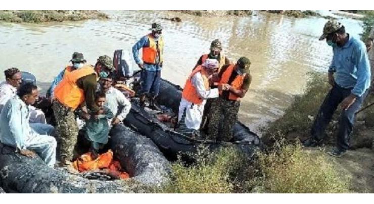 PN Rescue teams conduct relief operation in Dadu
