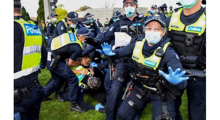 Dozens arrested in 'Freedom Day' Aussie lockdown protests
