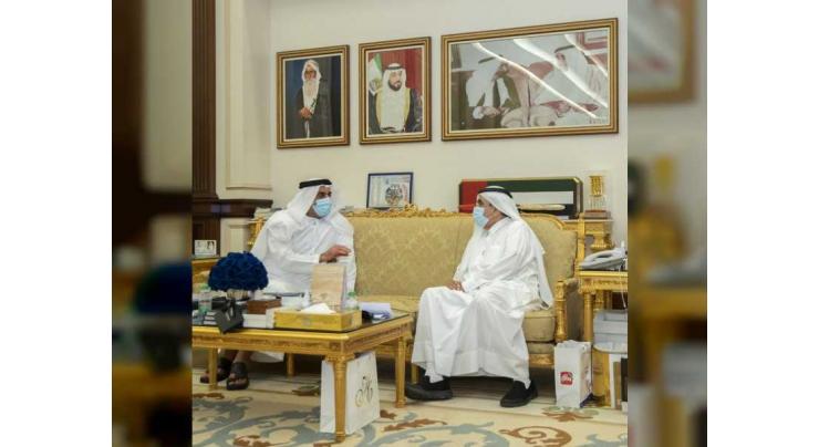 Hamdan bin Rashid receives Saif bin Zayed