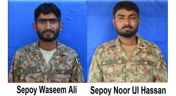 Pak Army’s two soldiers martyred by Indian firing at LoC
