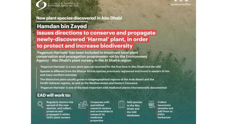 Hamdan bin Zayed issues directives for conservation of newly discovered Harmal plant