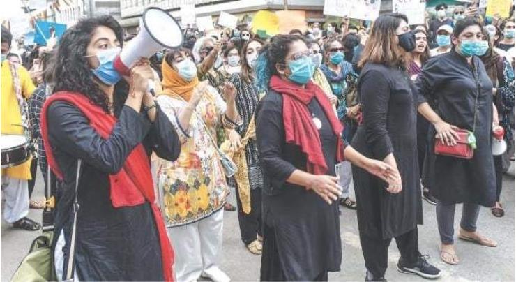 HBWWF stage protest in favour of women rights
