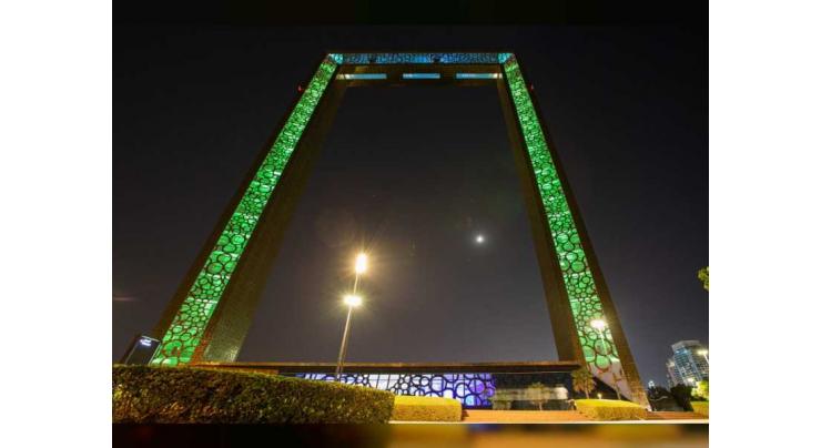 Dubai landmarks light up in colours of Saudi flag in celebration of KSA National Day